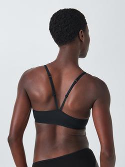 John Lewis Amara Bonded Crop Top Bra, Black - view 2, Black