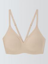 John Lewis Amara Bonded Crop Top Bra, Black