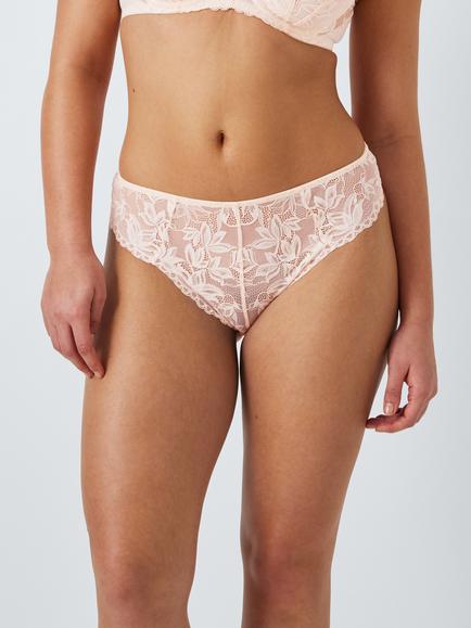 John Lewis Giselle Lace Knickers, Pink