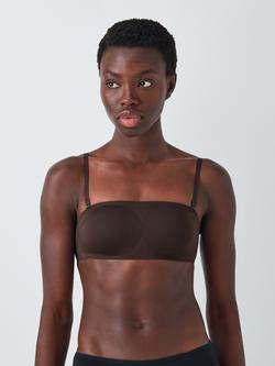 John Lewis Amara Bonded Bandeau Bra, Black, Chocolate