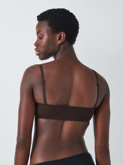 John Lewis Amara Bonded Bandeau Bra, Black - view 2, Chocolate