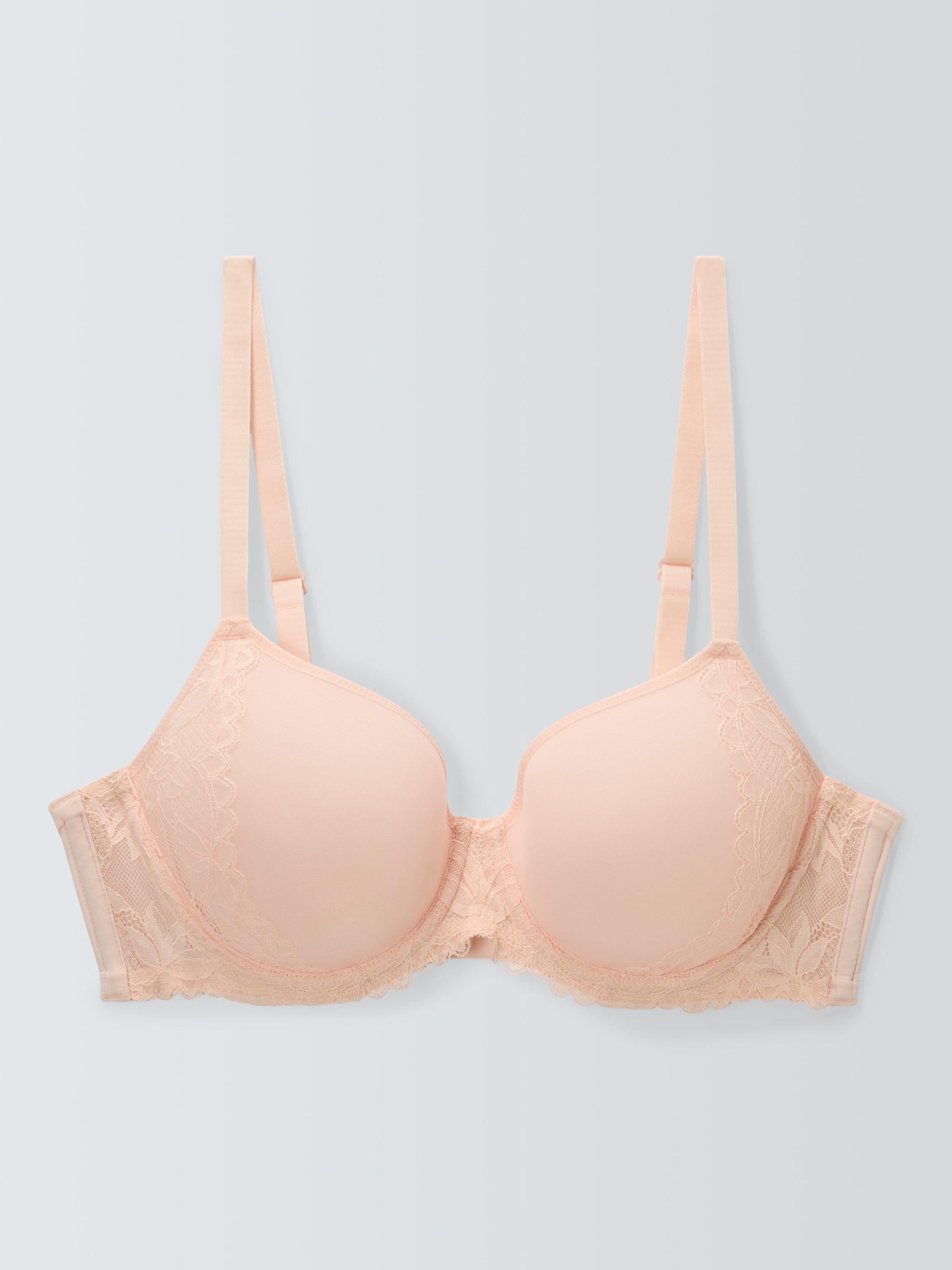 Product image 5 of 5, which shows John Lewis Giselle Lace Spacer Bra, Light Pink, 32C