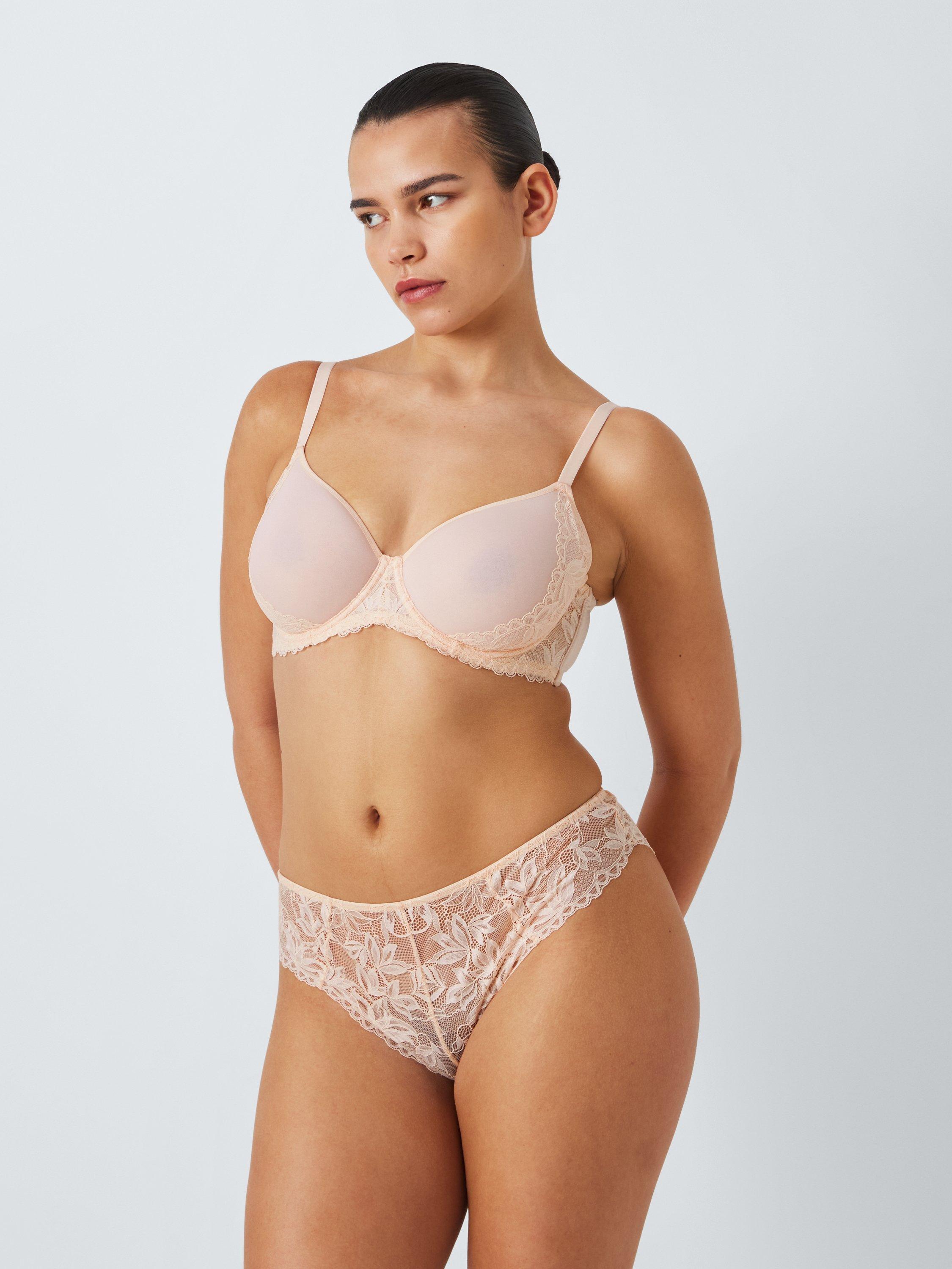 Product image 3 of 5, which shows John Lewis Giselle Lace Spacer Bra, Light Pink, 32C
