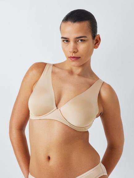 John Lewis Eva Non Padded Bra, Chocolate, Almond