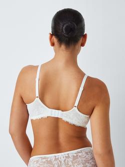 John Lewis Giselle Non-Padded Leaf Lace Balcony Bra - view 2, White