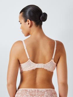 John Lewis Giselle Non-Padded Leaf Lace Balcony Bra - view 2, Light Pink