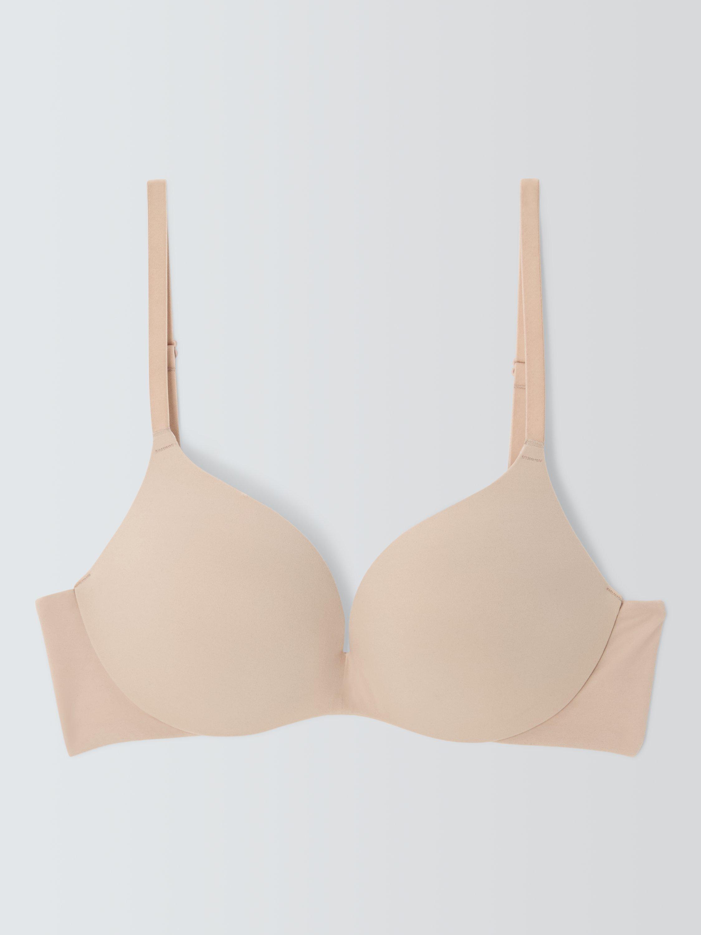 Product image 4 of 5, which shows John Lewis Yvette Smooth T-Shirt Bra, Almond, 28A