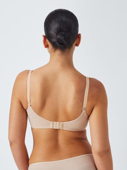 John Lewis Yvette Wired Push-Up T-Shirt Bra - view 2, Almond