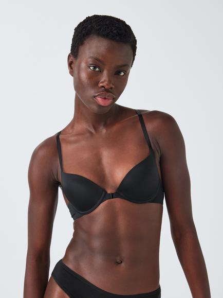 John Lewis Romy Front-Fastening Bra, Black, Black