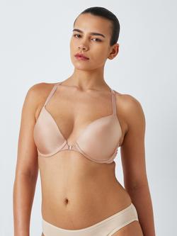 John Lewis Romy Front-Fastening Bra, Black - view 2, Caramel