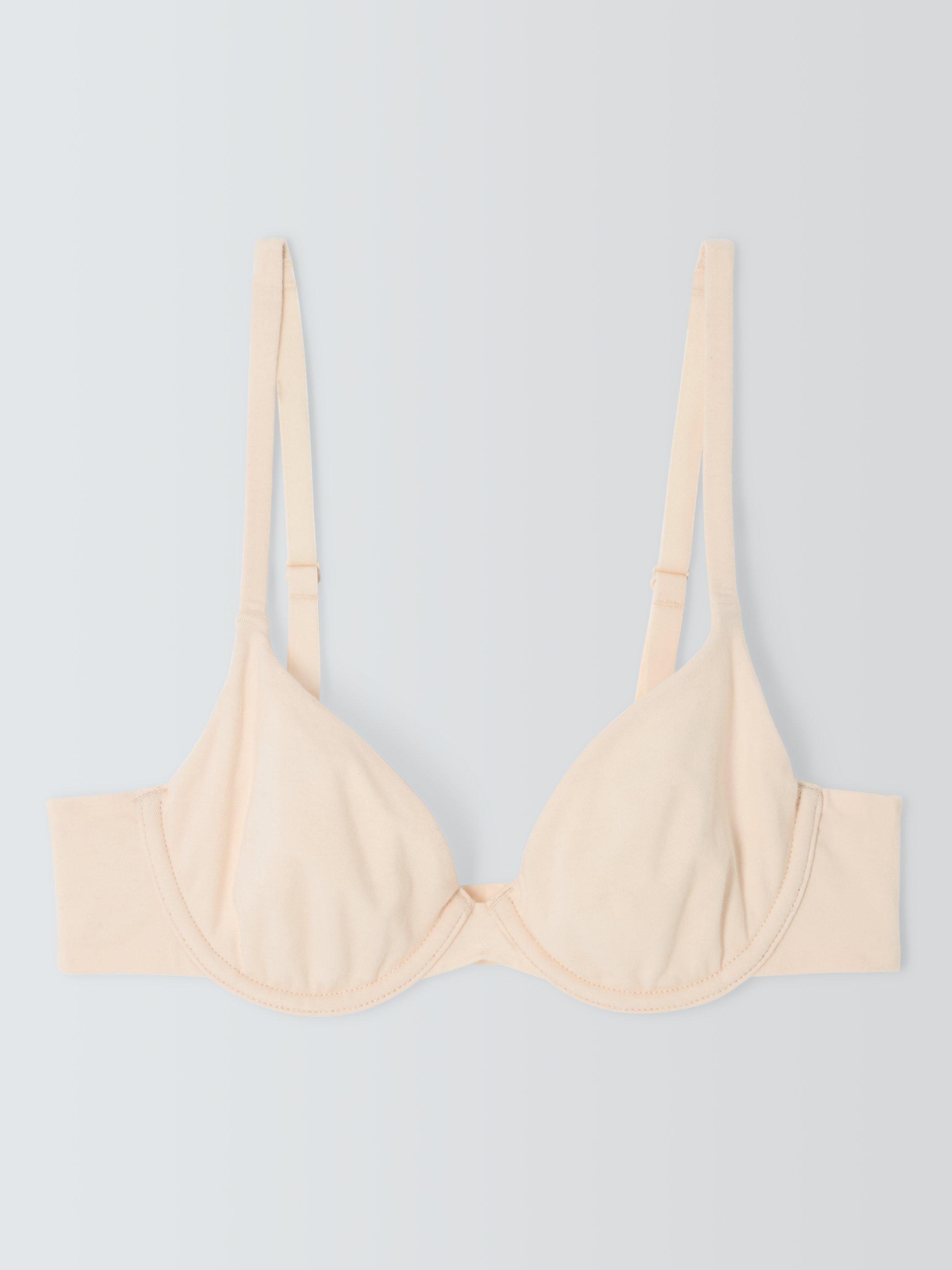 Product image 4 of 5, which shows John Lewis Elodie Underwired T-Shirt Bra, Cream Pink, 30B