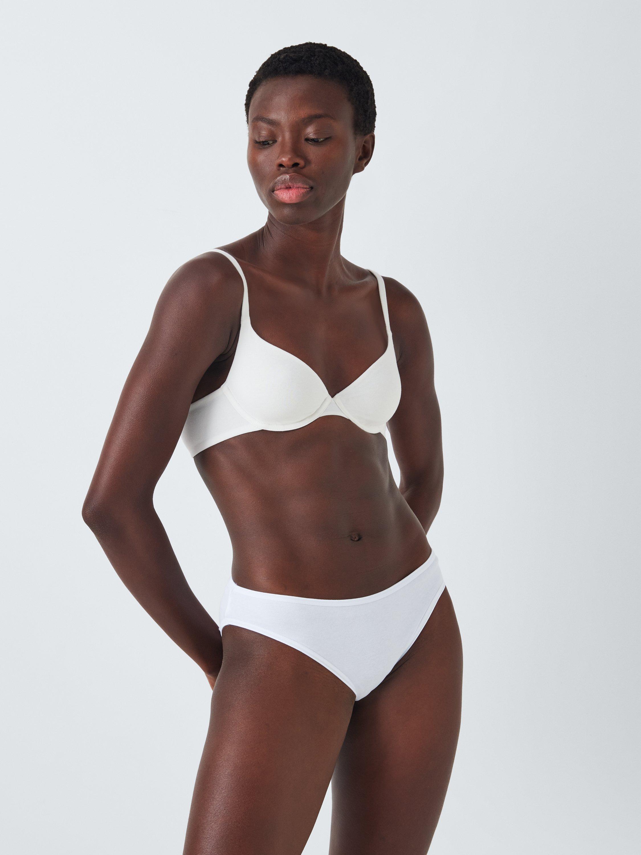 Product image 3 of 6, which shows John Lewis Elodie Underwired T-Shirt Bra, White, 30B