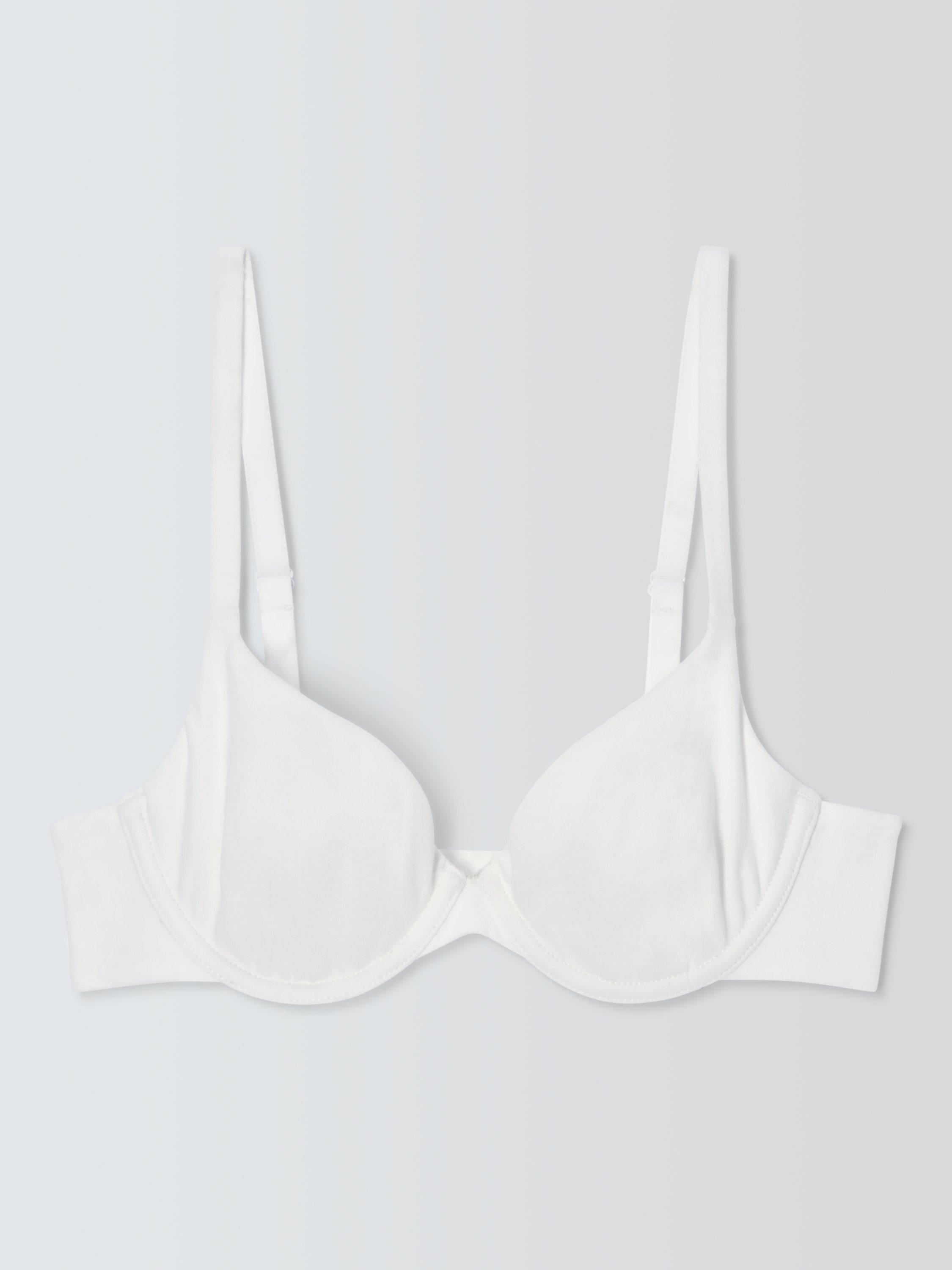 Product image 4 of 6, which shows John Lewis Elodie Underwired T-Shirt Bra, White, 30B