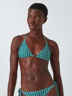 John Lewis Azores Geo Triangle Bikini Top, Lagoon Blue, Lagoon Blue