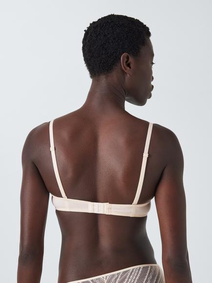 John Lewis Isla Padded Non-Wired T-Shirt Bra - view 2, Cream