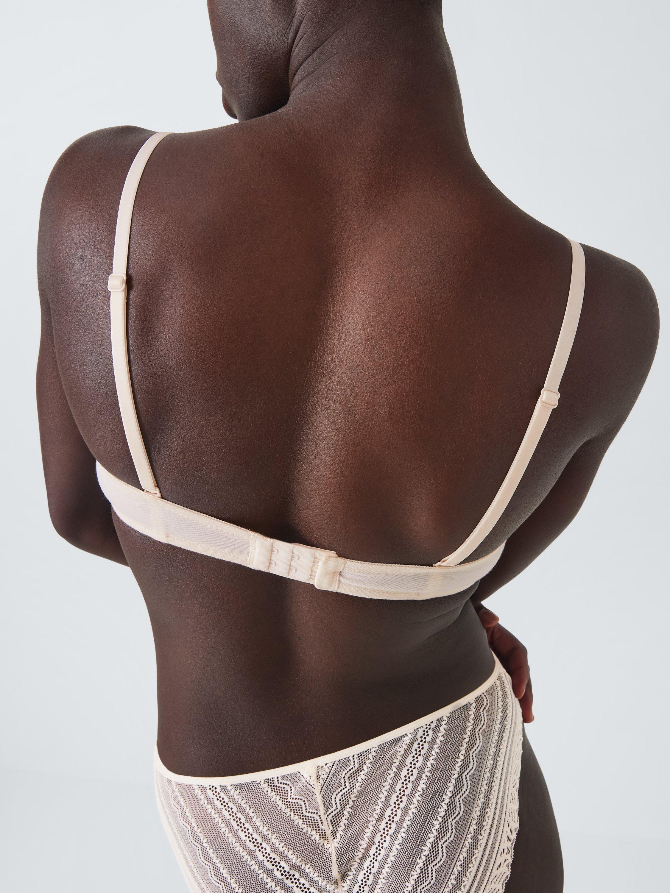 Product image 5 of 6, which shows John Lewis Isla Padded Non-Wired T-Shirt Bra, Cream, 28A