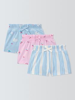 John Lewis Baby Poodle Shorts, Pack of 3, Multi, Multi