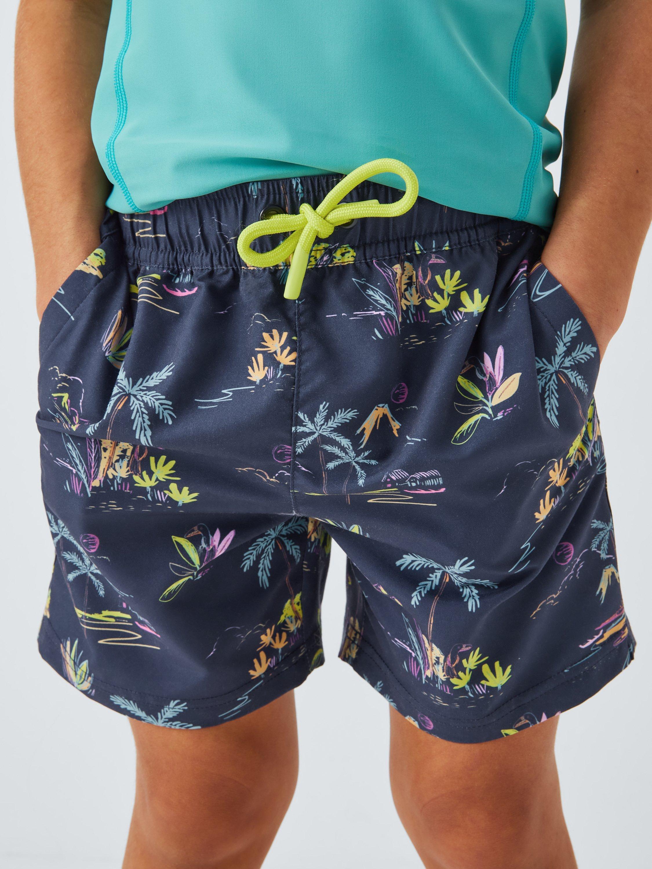 Product image 4 of 8, which shows John Lewis Kids' Desert Swim Shorts, Multi, 2 years