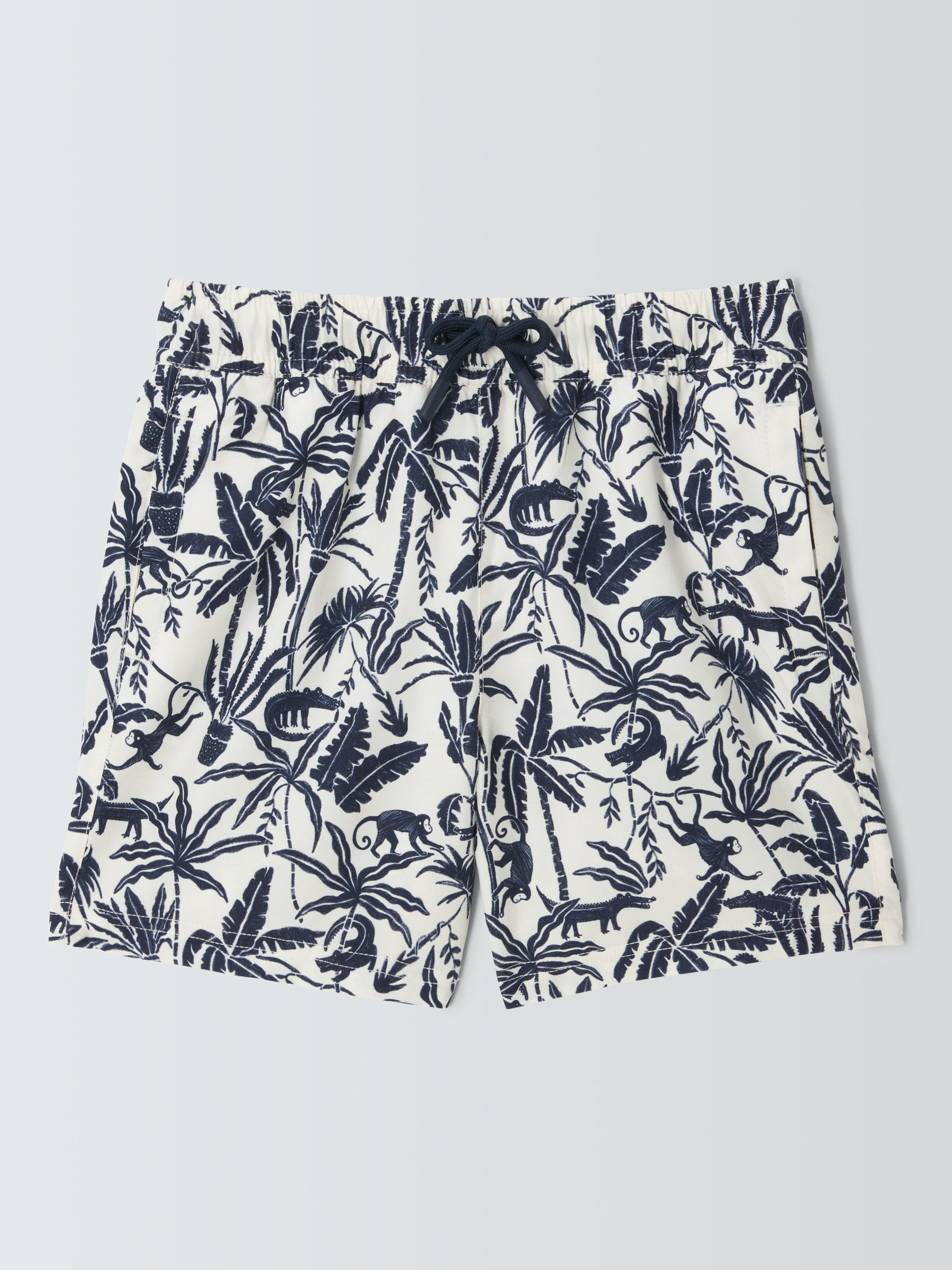 Product image 3 of 7, which shows John Lewis Kids' Jungle Swim Shorts, Navy, 2 years