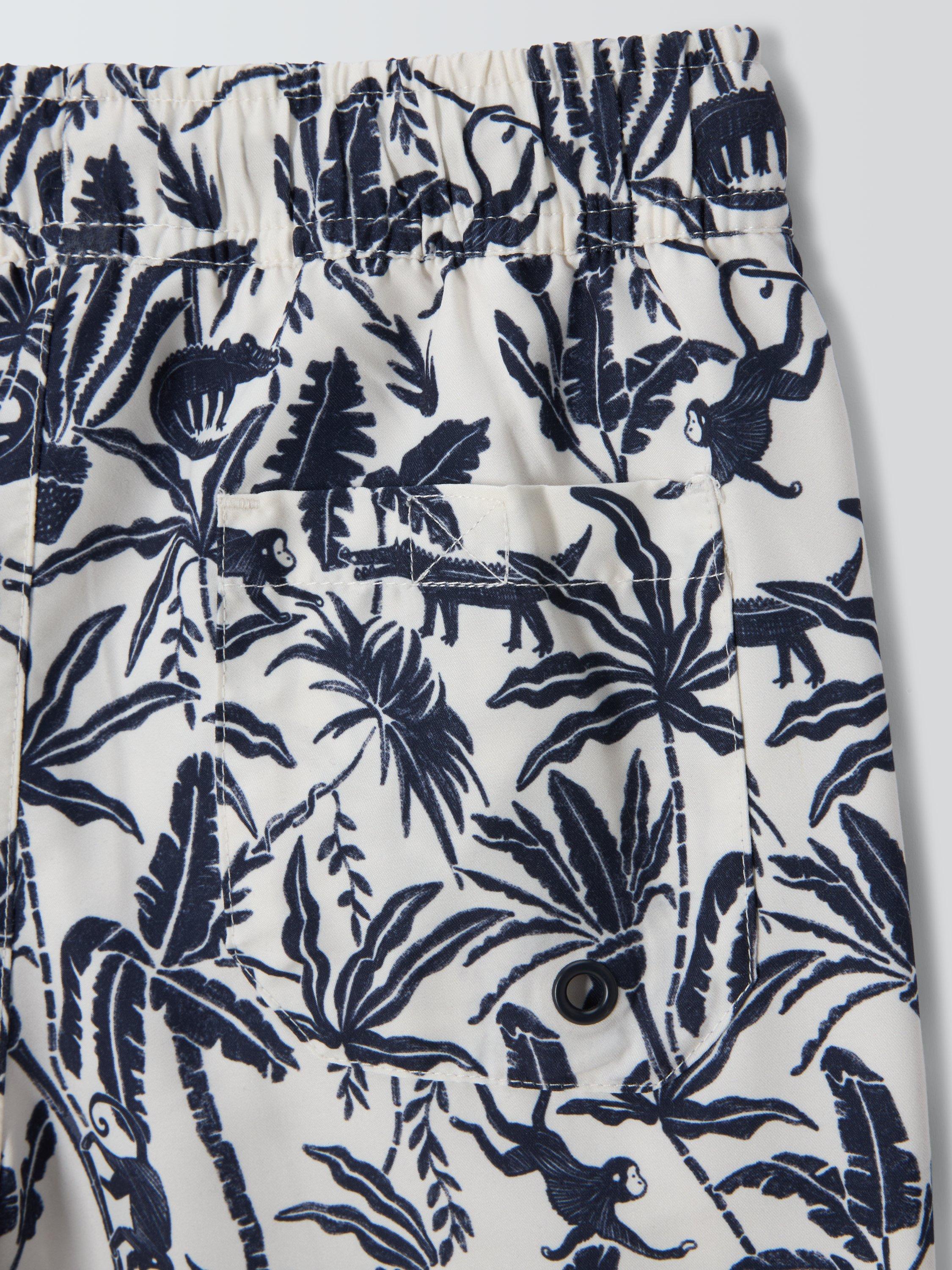 Product image 6 of 7, which shows John Lewis Kids' Jungle Swim Shorts, Navy, 2 years
