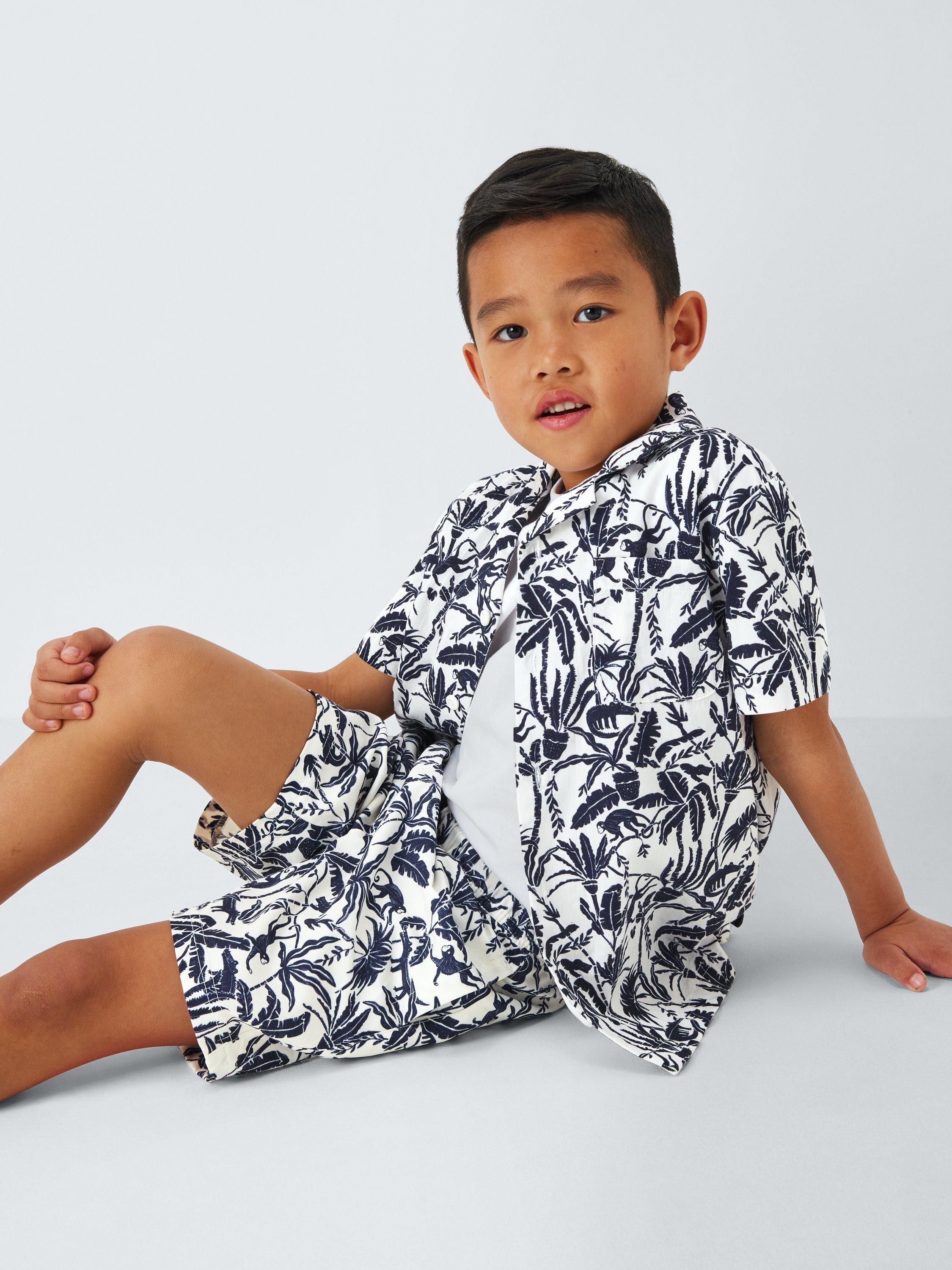 Product image 5 of 7, which shows John Lewis Kids' Jungle Swim Shorts, Navy, 2 years