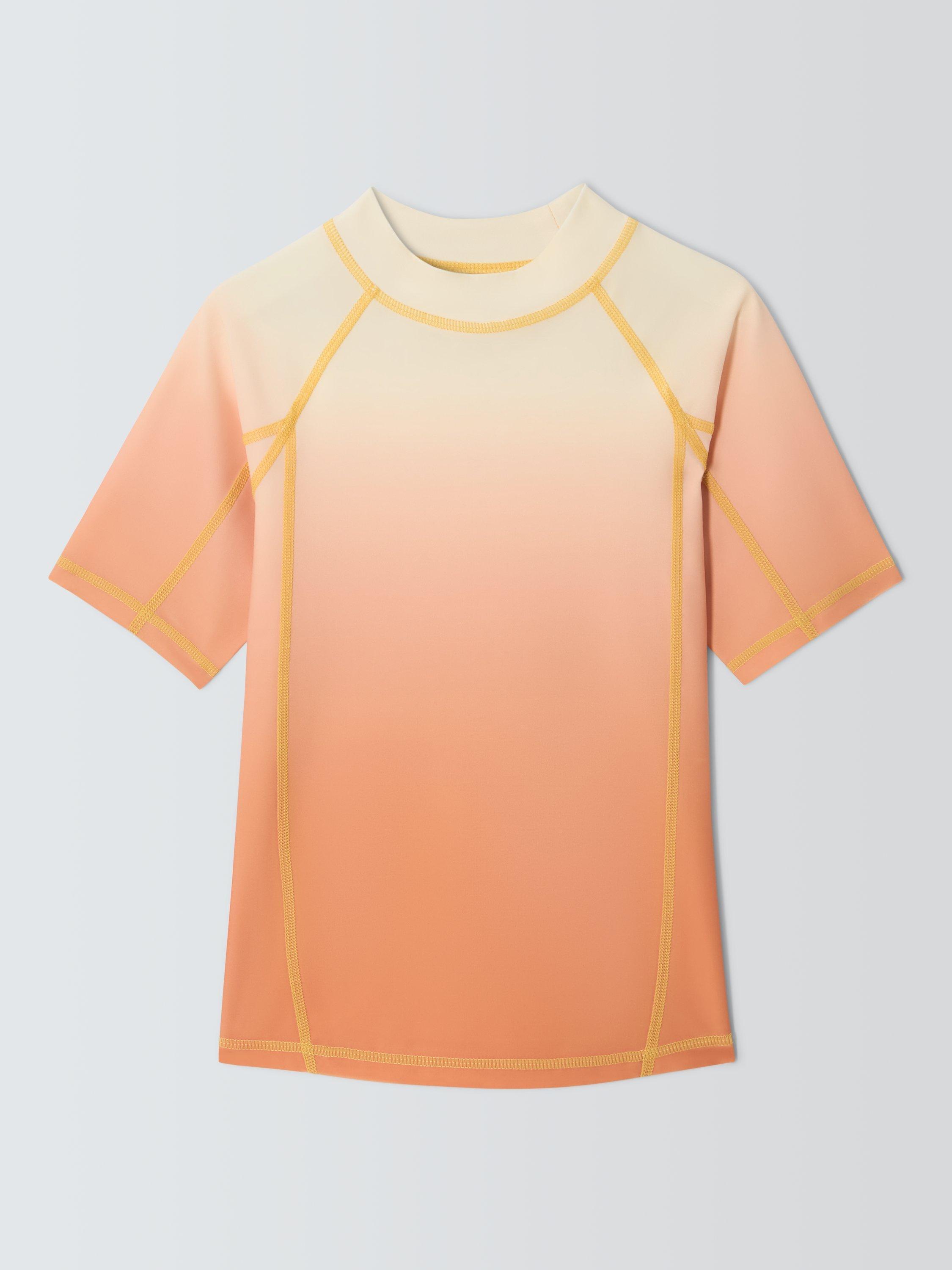 Product image 3 of 7, which shows John Lewis Kids' Ombre Rash Vest, Orange, 2 years