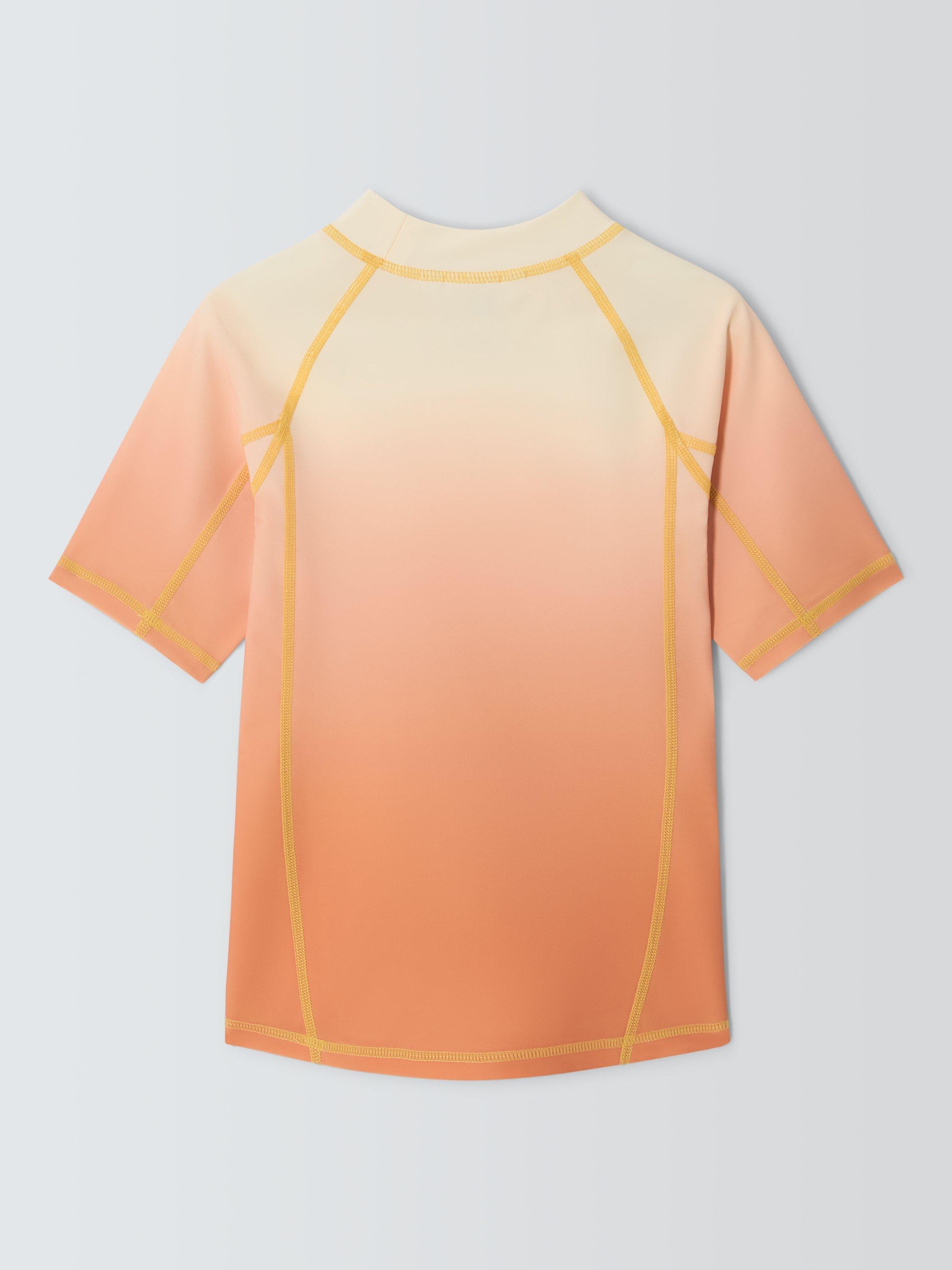 Product image 7 of 7, which shows John Lewis Kids' Ombre Rash Vest, Orange, 2 years