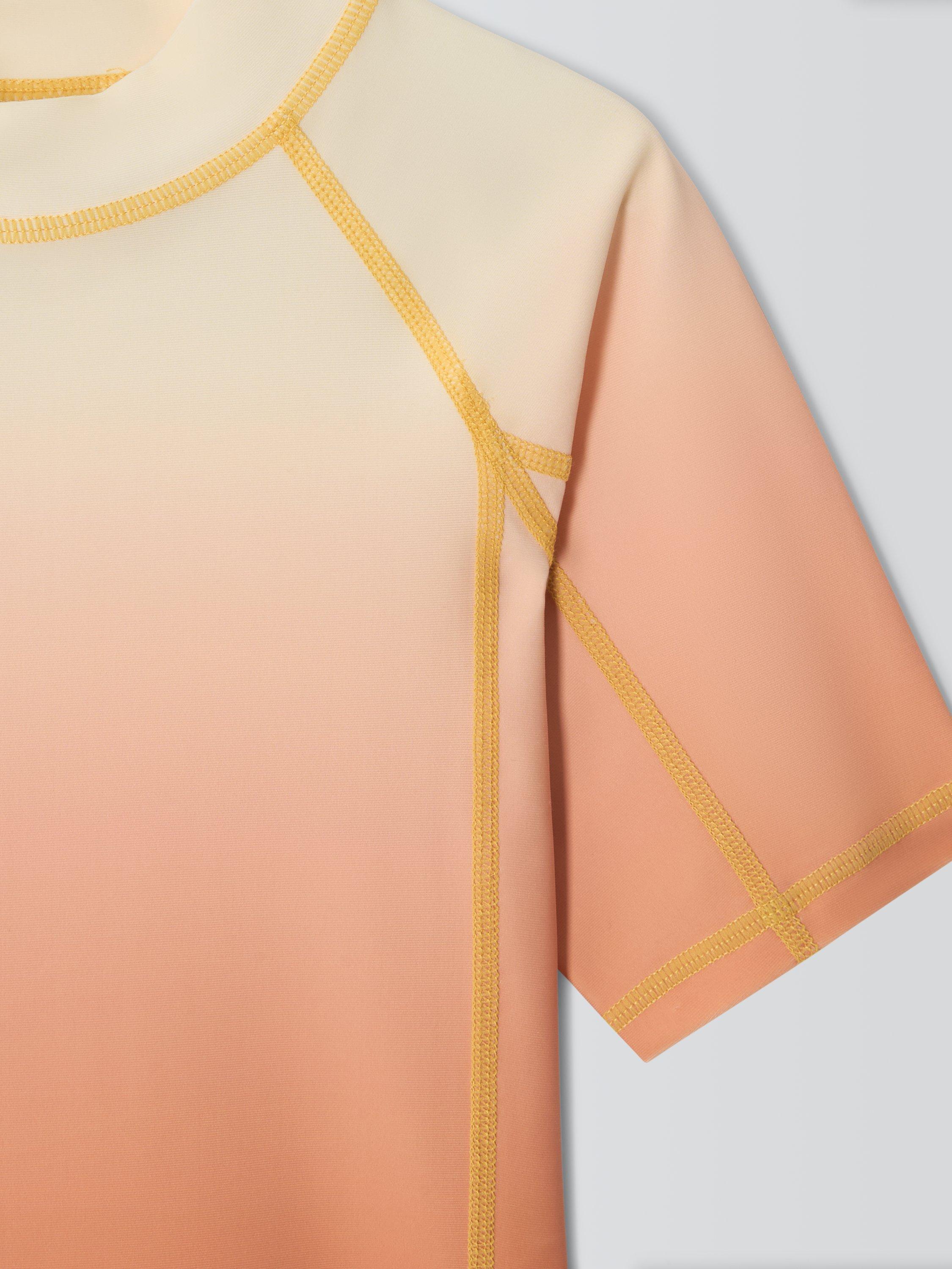 Product image 6 of 7, which shows John Lewis Kids' Ombre Rash Vest, Orange, 2 years