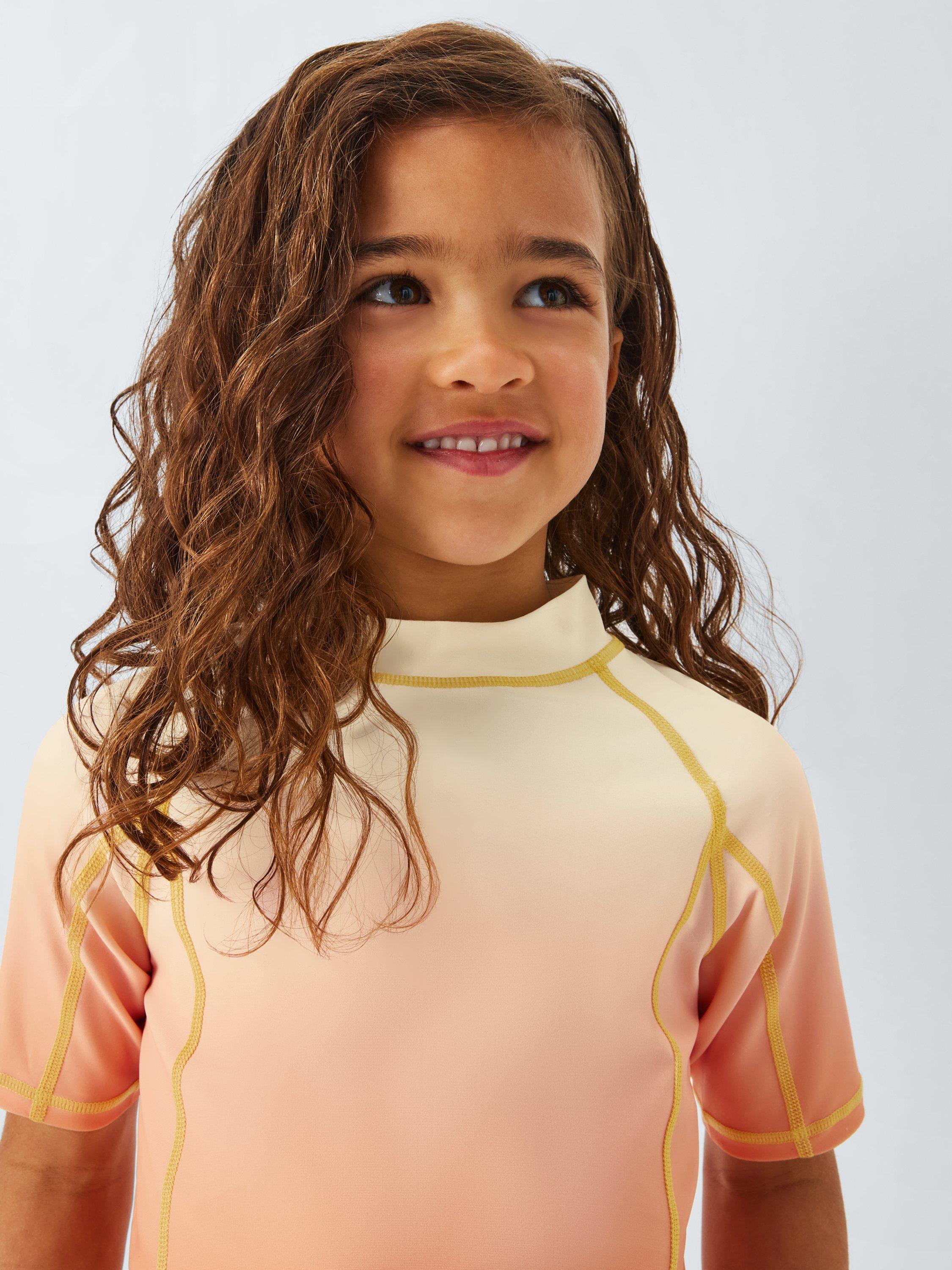 Product image 4 of 7, which shows John Lewis Kids' Ombre Rash Vest, Orange, 2 years