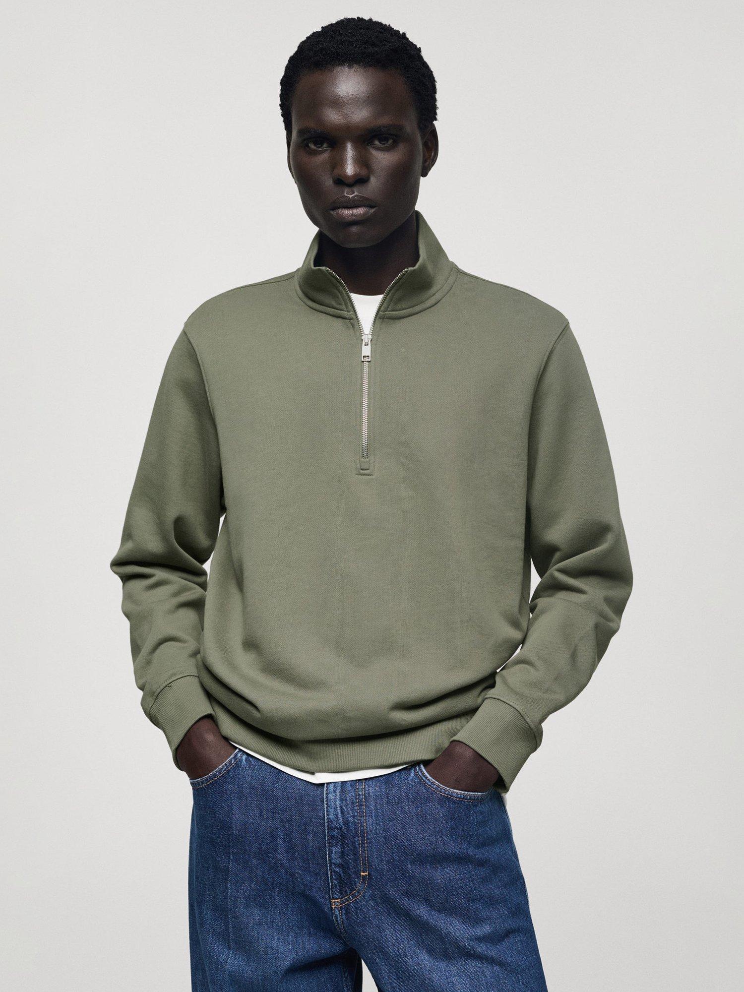 Cotton zip sweatshirt online