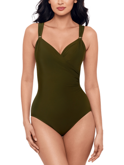 Miraclesuit Razzle Dazzle Siren Underwired Swimsuit, Nori, Nori