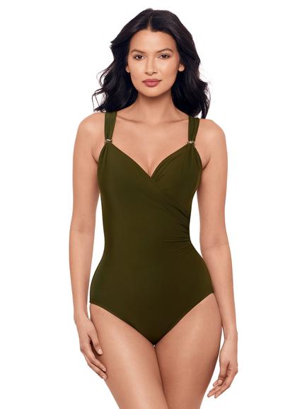 Miraclesuit Razzle Dazzle Siren Underwired Swimsuit, Nori, Nori