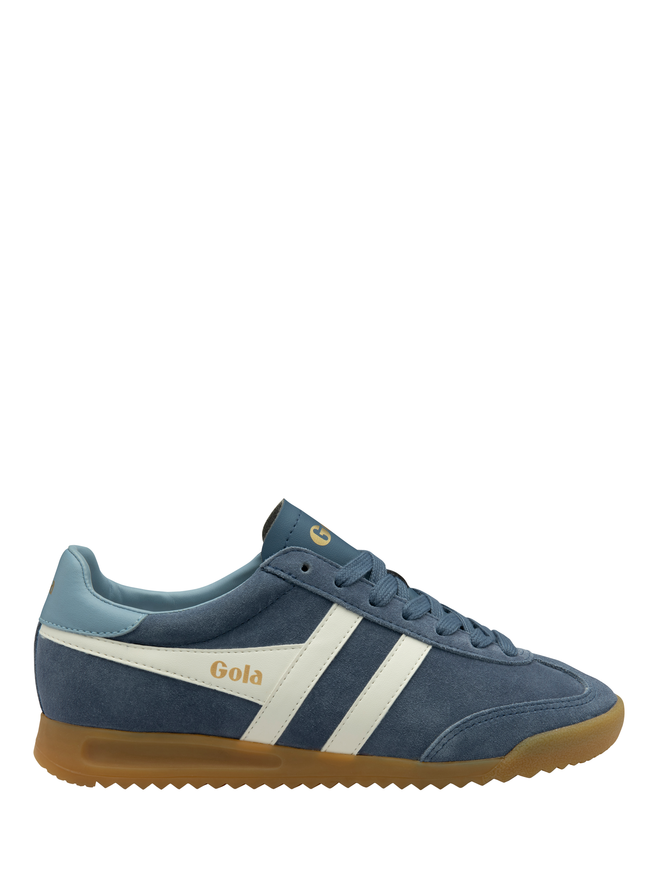Product image 1 of 5, which shows Gola Torpedo Suede Trainers, Blue/Multi, 8