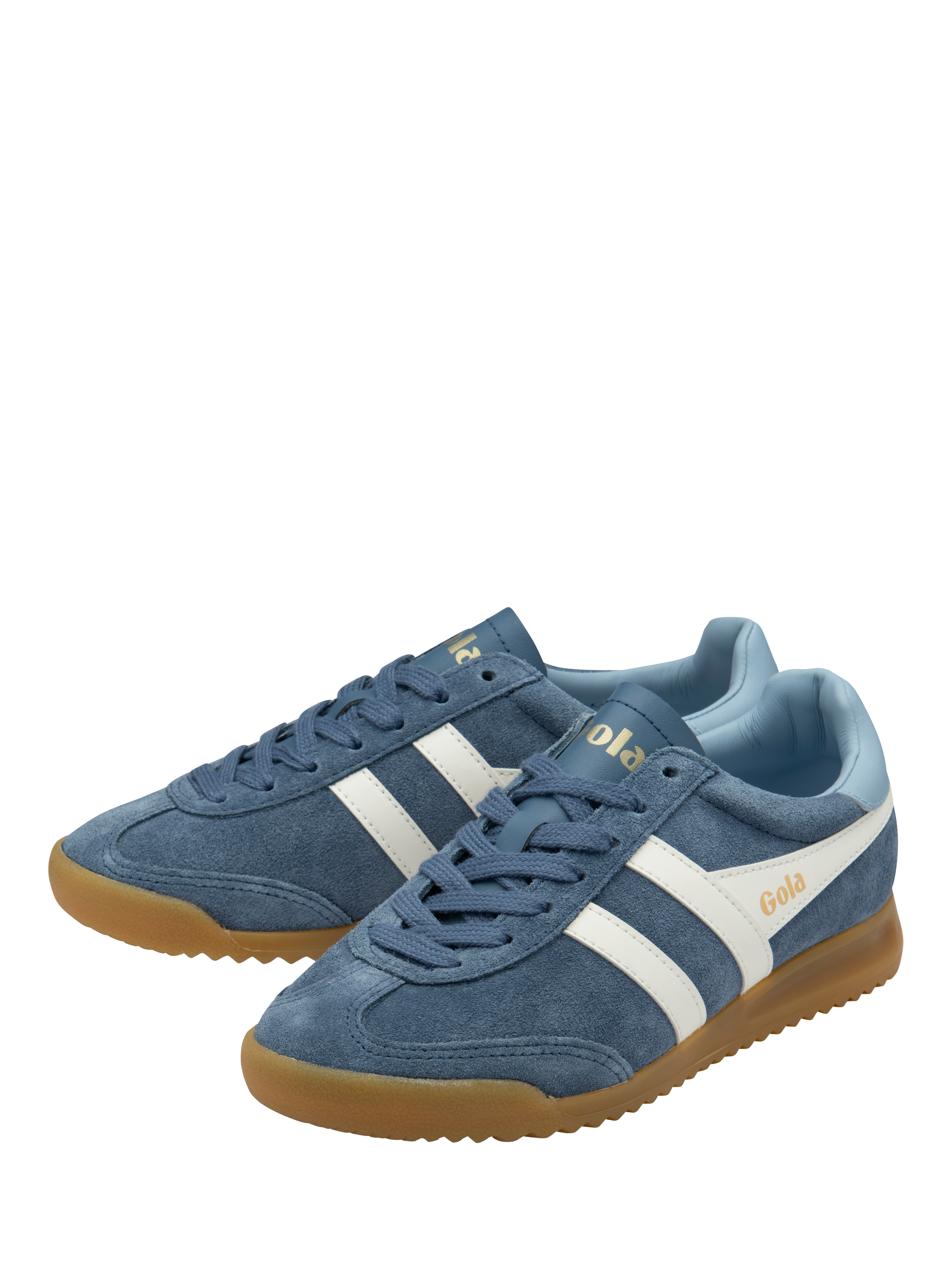 Product image 3 of 5, which shows Gola Torpedo Suede Trainers, Blue/Multi, 8