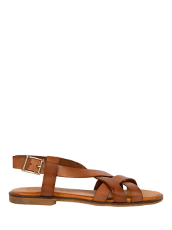 Penelope Chilvers Buttercup Leather Strappy Sandals, Tan, Brown/Tan