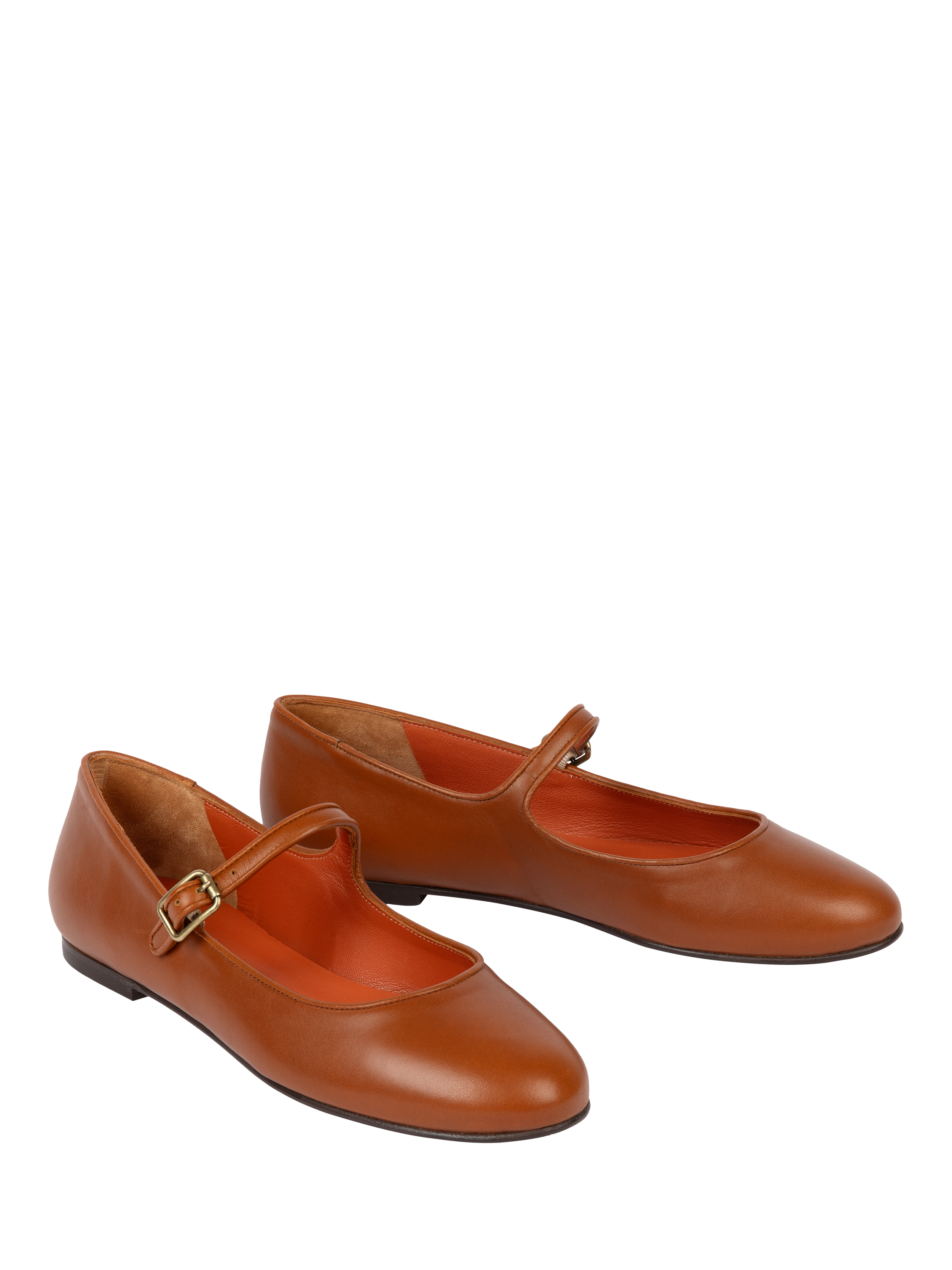 Product image 2 of 4, which shows Penelope Chilvers Fay Leather Mary Jane Pumps, Tan, 6