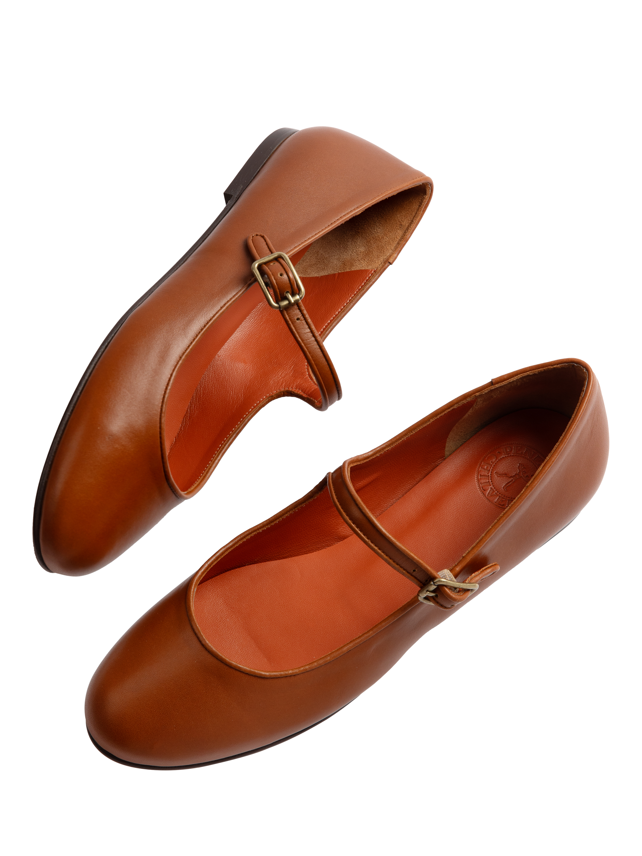 Product image 3 of 4, which shows Penelope Chilvers Fay Leather Mary Jane Pumps, Tan, 6