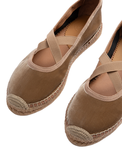 Penelope Chilvers Chico Velvet Espadrilles, Brown - view 2, Brown