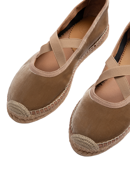 Penelope Chilvers Chico Velvet Espadrilles, Brown - view 2, Brown