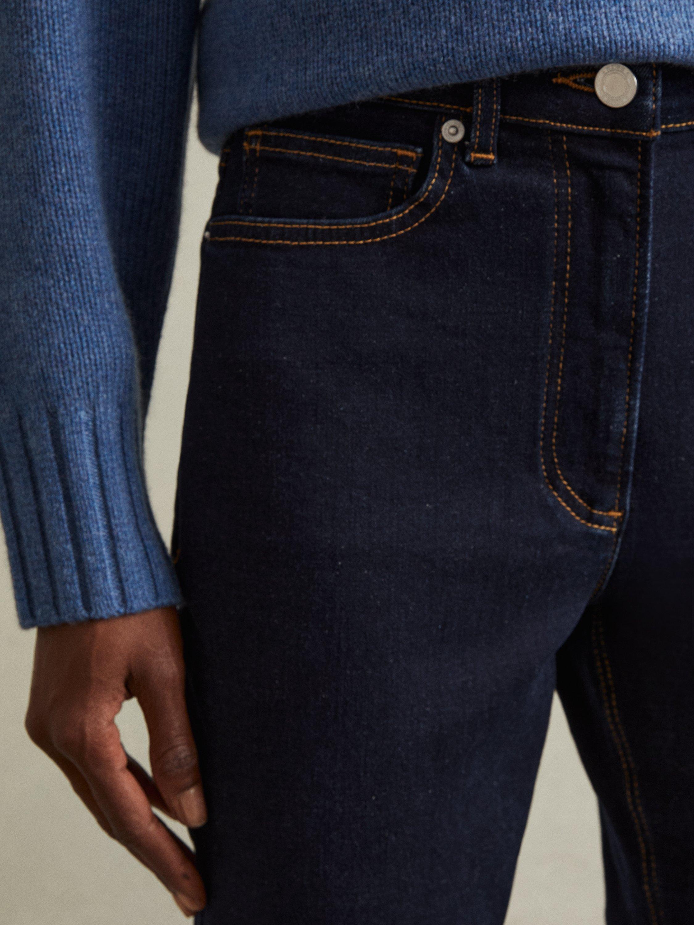 Product image 4 of 5, which shows Reiss Hattie High Rise Skinny Jeans, Dark Blue, 25R