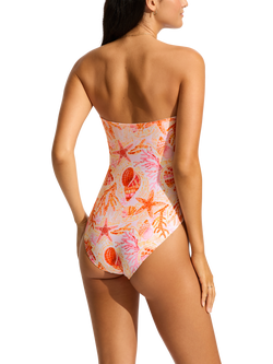 Seafolly La Mer Twist Band Swimsuit, White - view 2, White