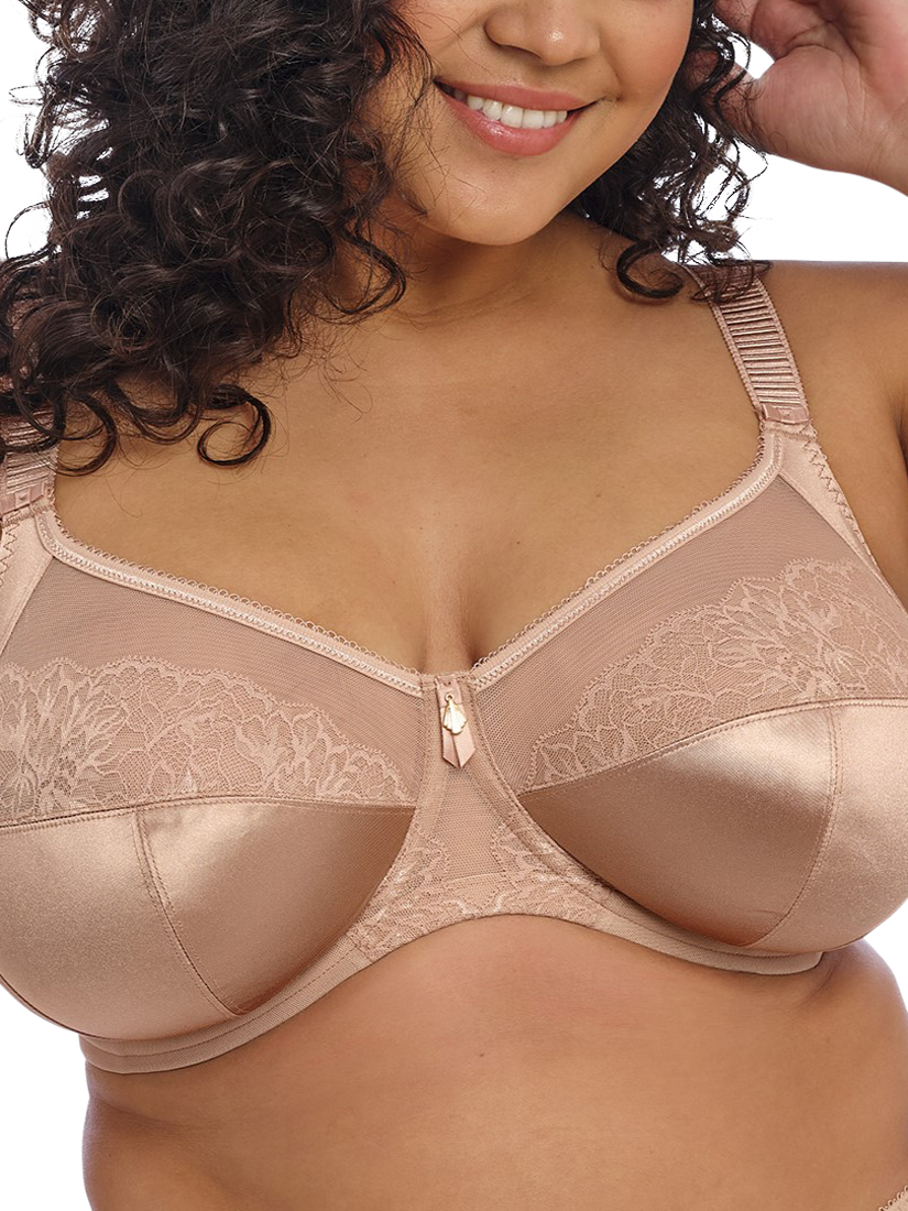 Product image 1 of 4, which shows Elomi Cate Allure Underwired Full Cup Bra, Sahara, 34F