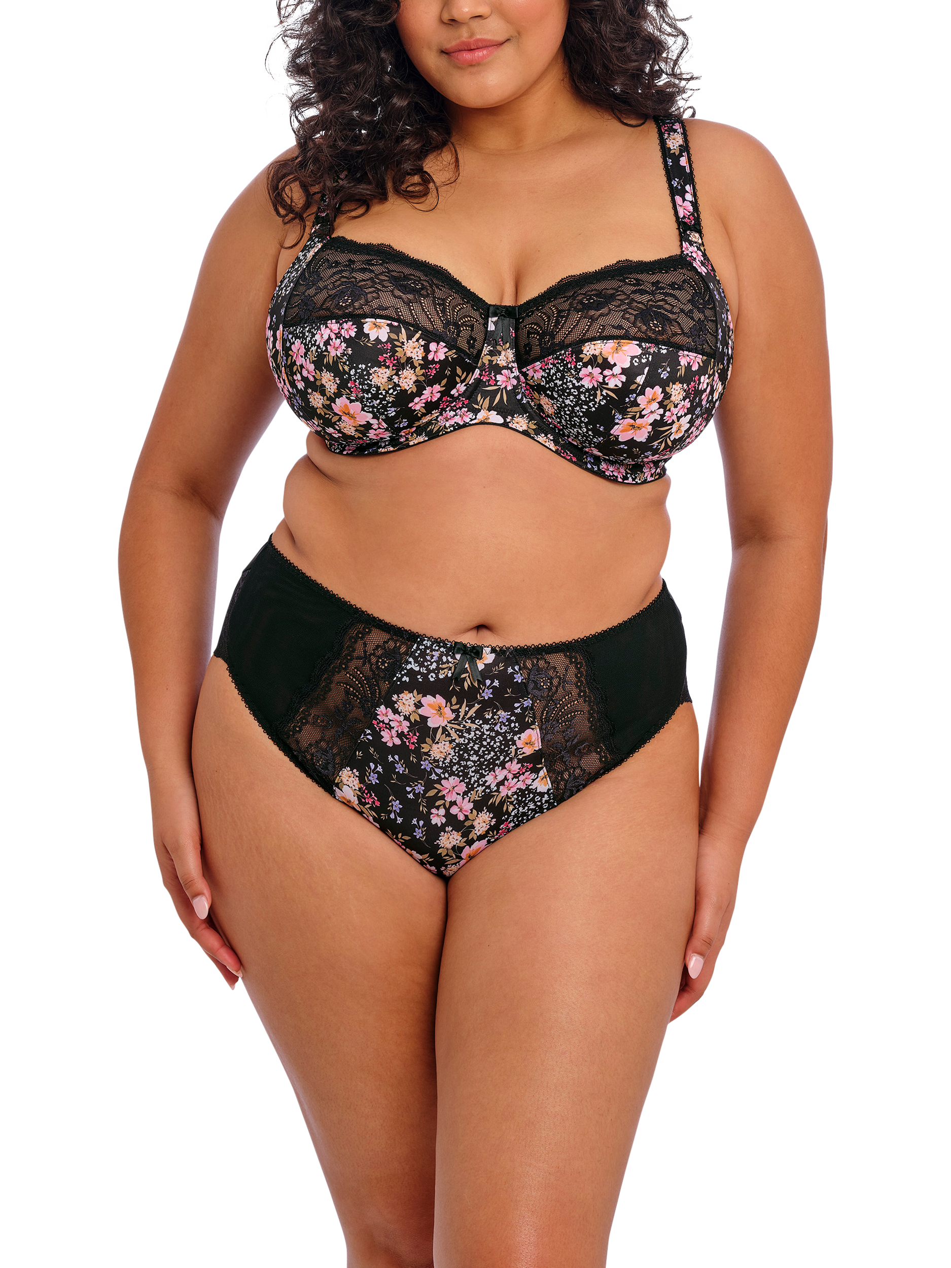 Product image 3 of 5, which shows Elomi Morgan Underwired Banded Bra, Summer Garden, 36F