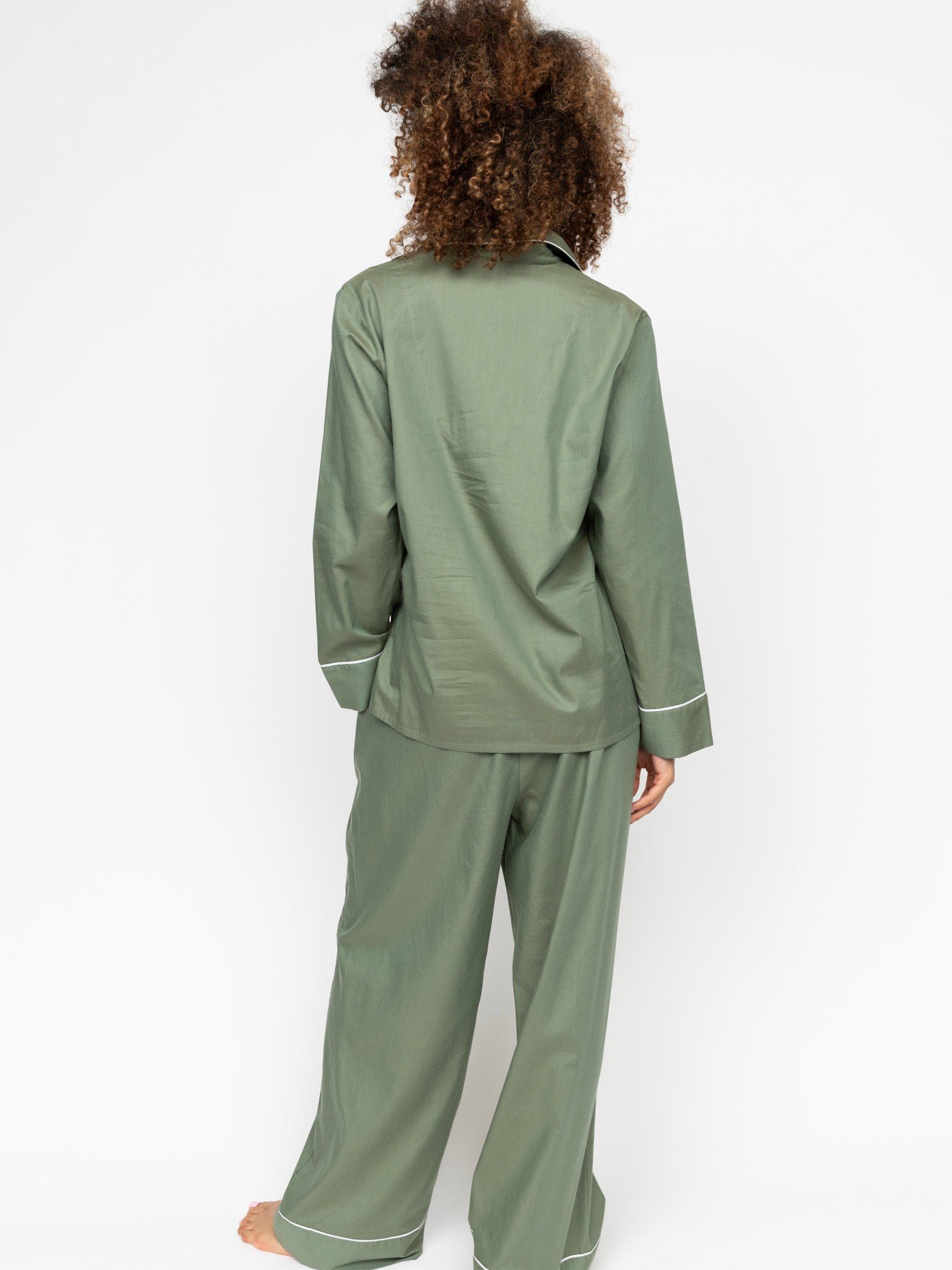 Product image 2 of 4, which shows Cyberjammies Hotel Shirt Pyjama Set, Sage, 8