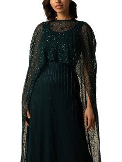 Raishma Melony Cape Dress, Green - view 2, Green