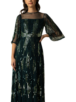 Raishma Jenna Beaded Dress, Green - view 2, Green