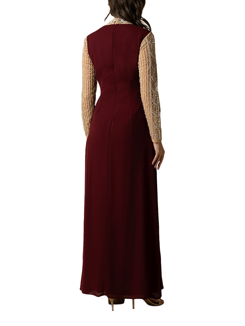 Product image 3 of 3, which shows Raishma Miley Emrboidered Dress, Burgundy, 6