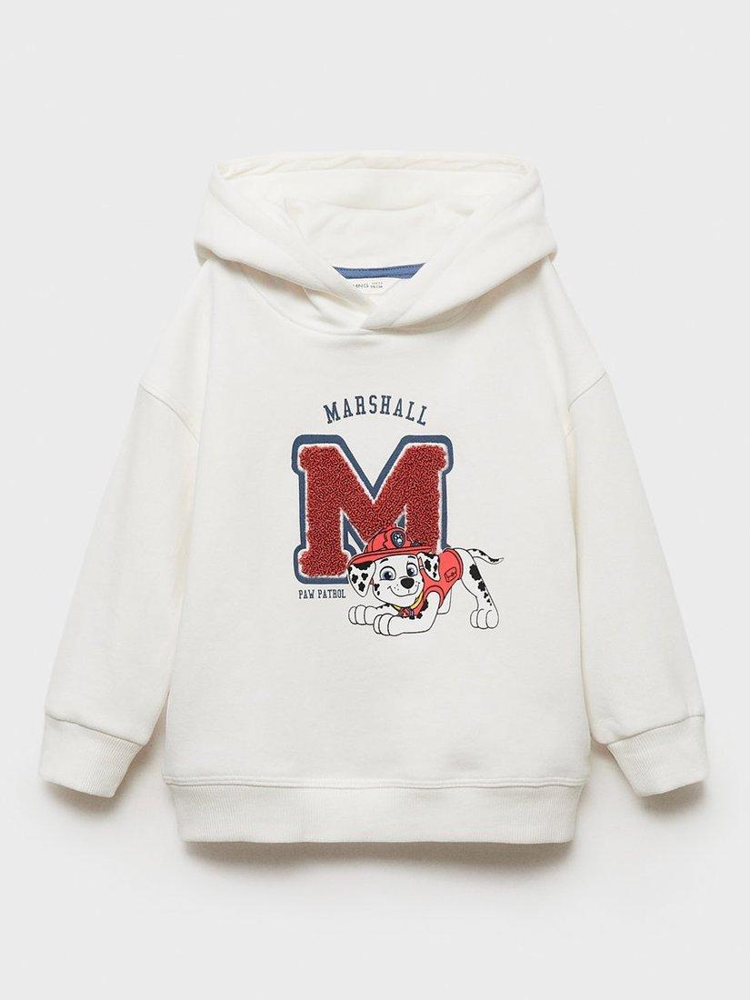 Mango Kids Paw Patrol Marshall Hoodie White