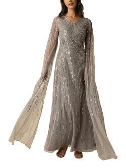 Raishma Peyton Embellished Dress, Grey, Grey
