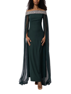 Raishma Isabella Beaded Neckline Dress, Green
